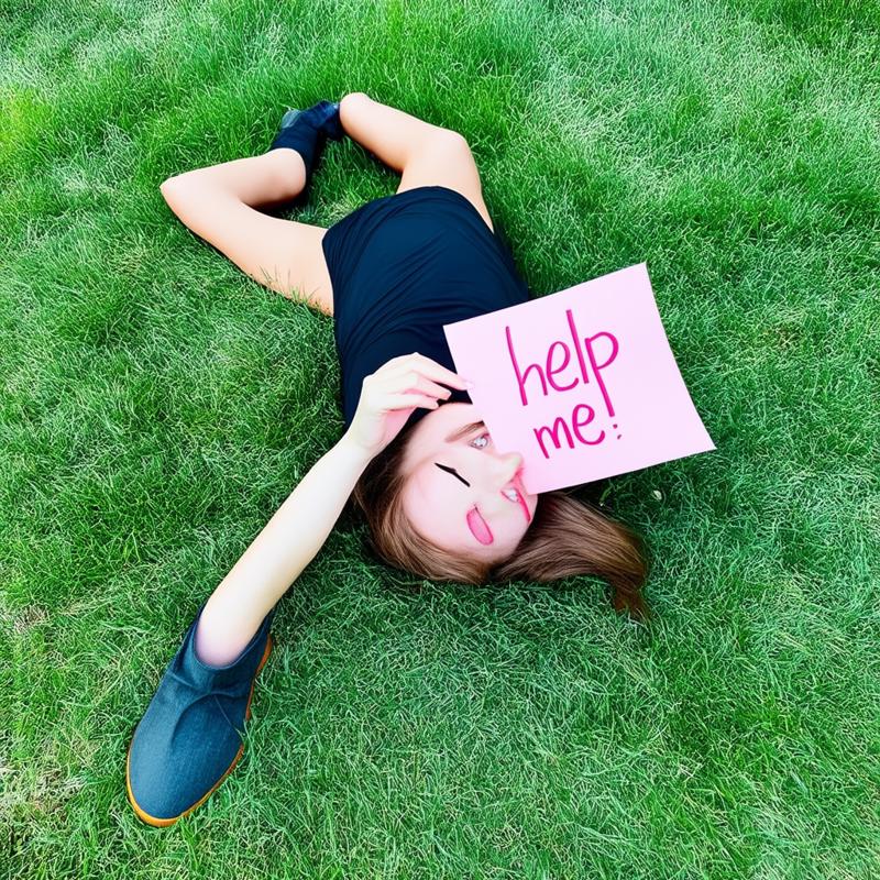 1330-woman laying on grass holding a sign tha-sd3_medium-1358054014.jpg